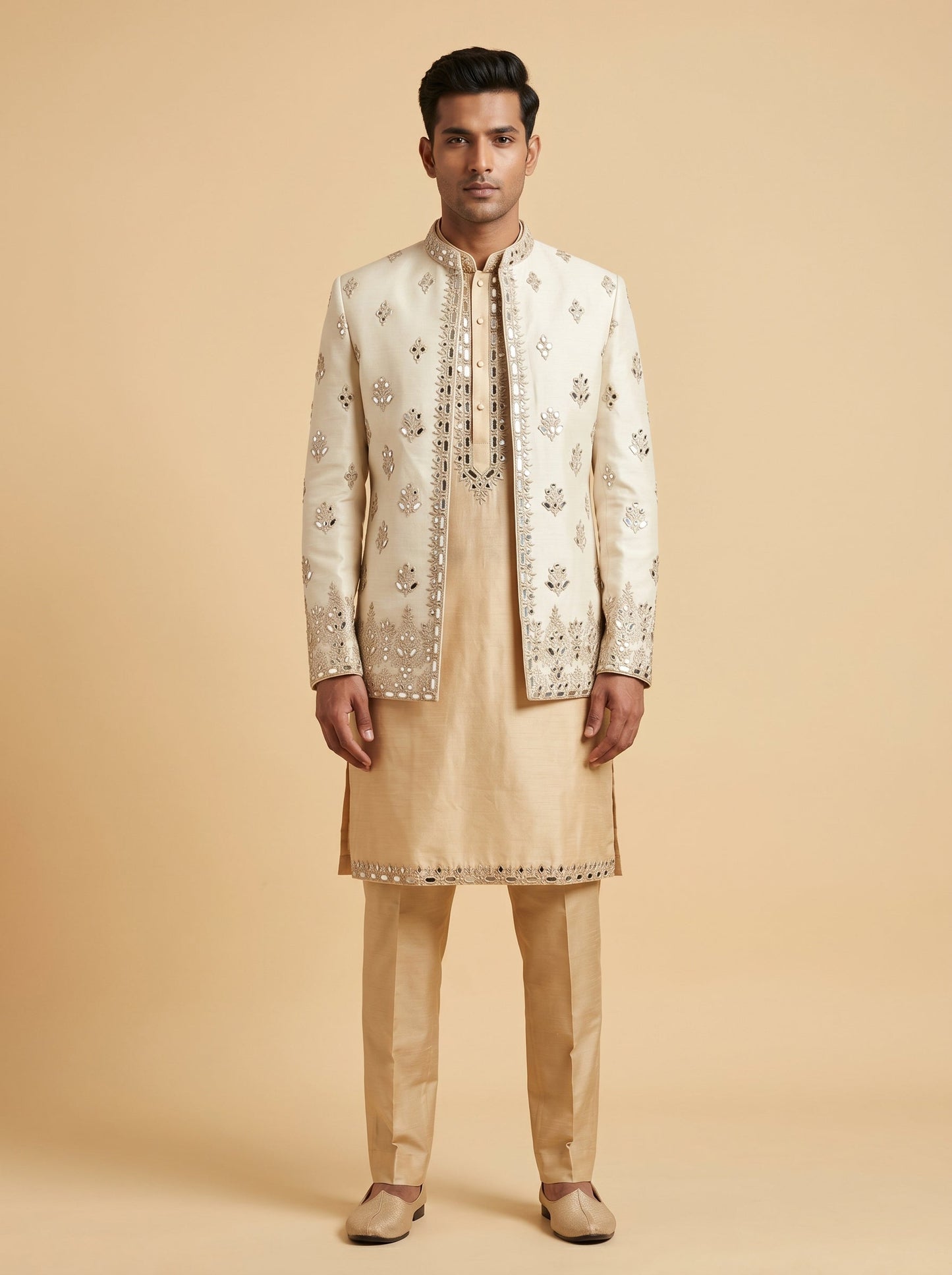 Gold Premium Groom Sherwani