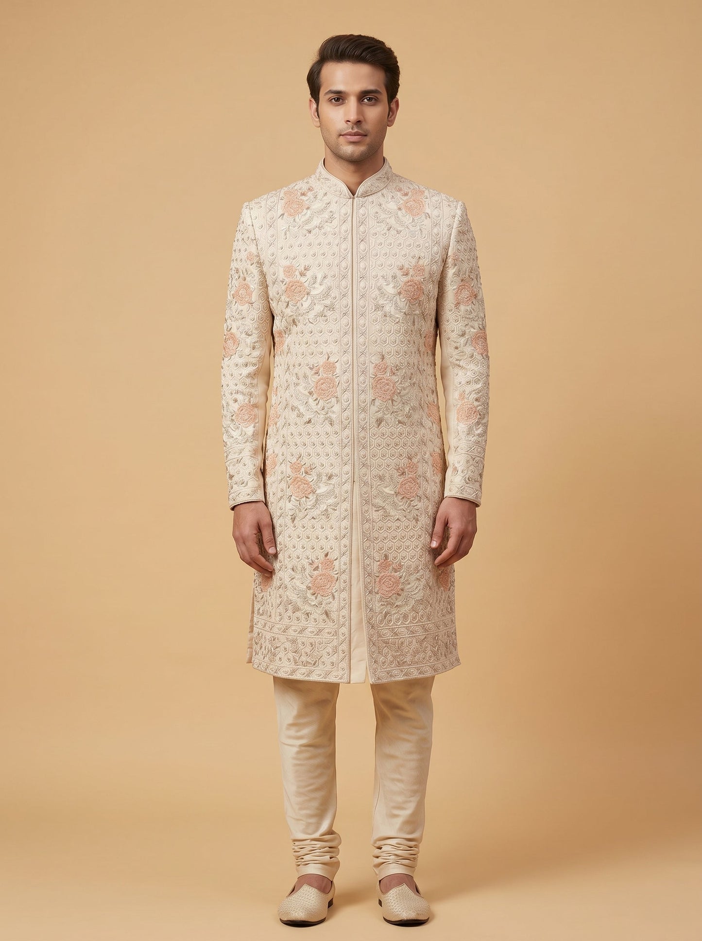 Gold Premium Wedding Sherwani