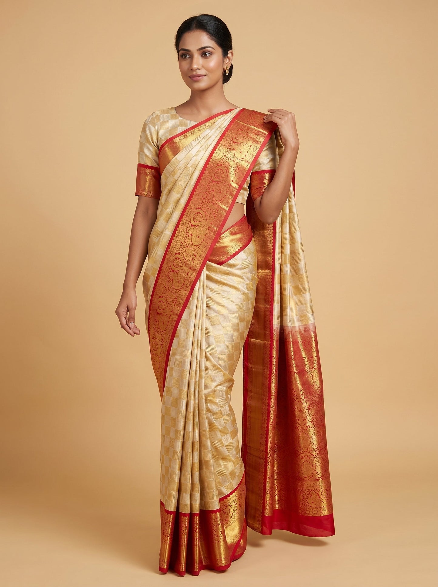 Gold Regal Thread Handloom Saree