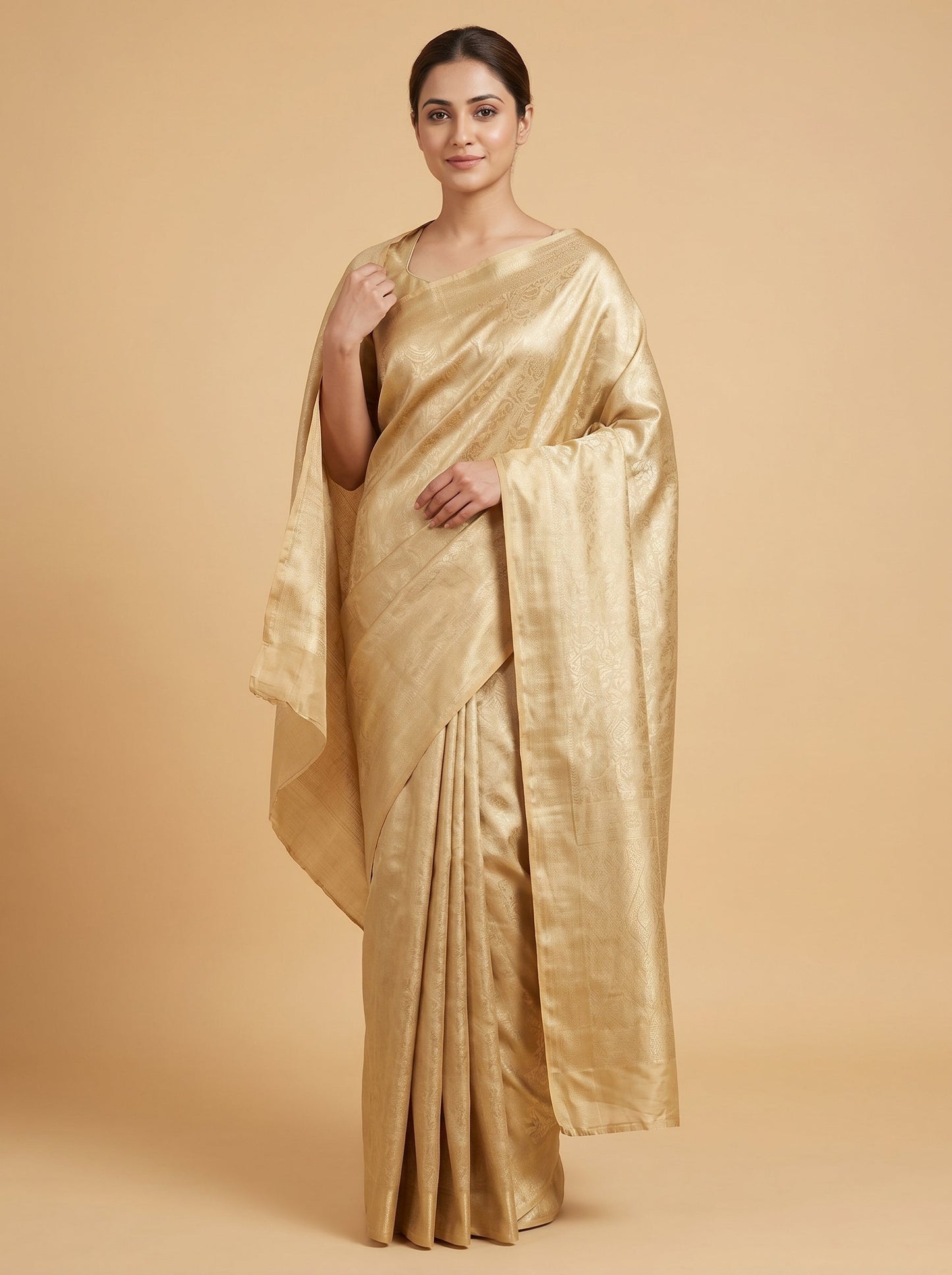 Gold Regal Touch Handloom Saree