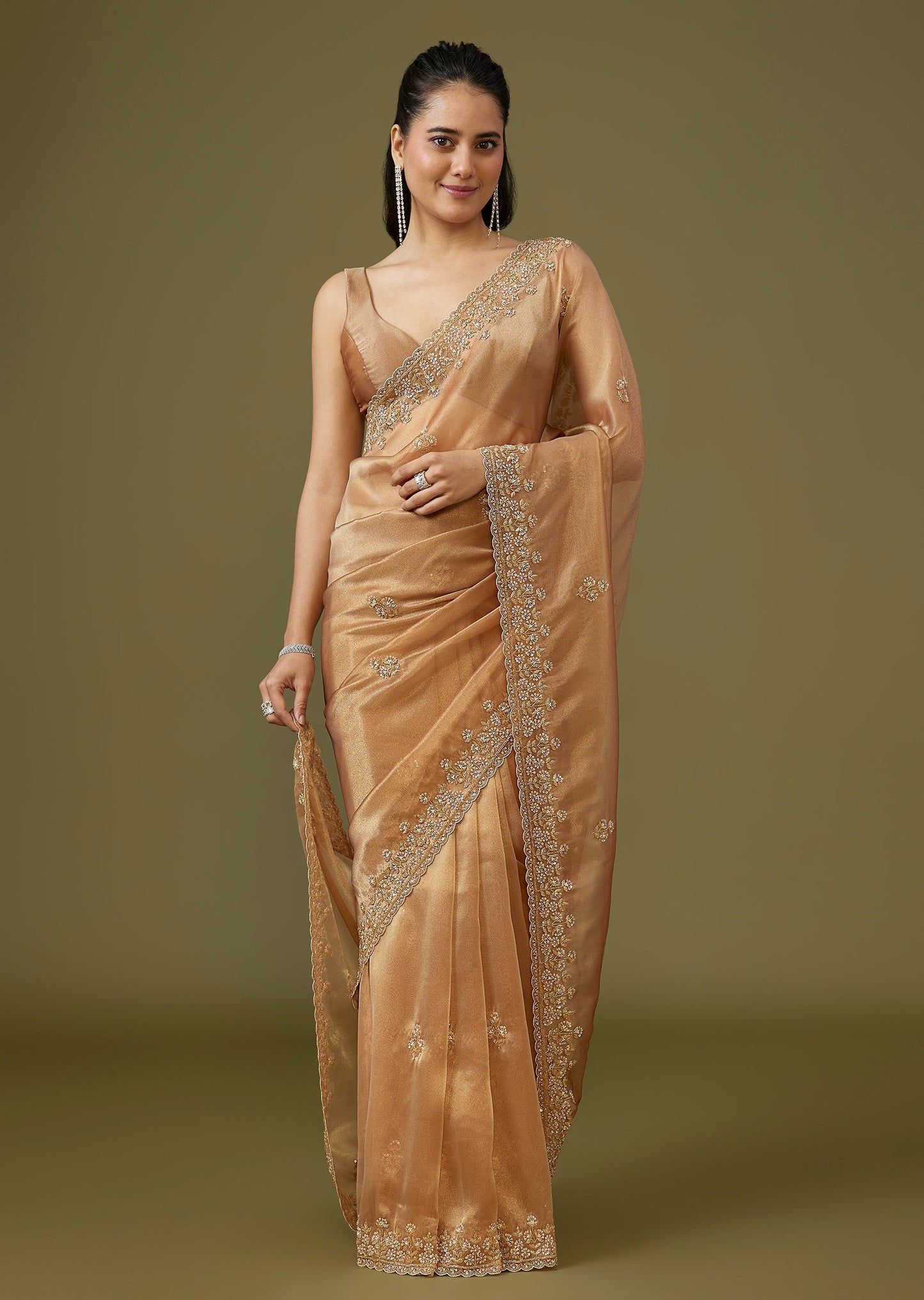 Gold Tissue Saree