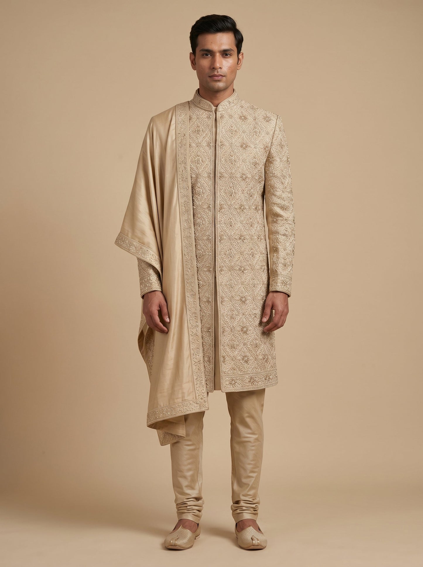 Gold Wedding Sherwani