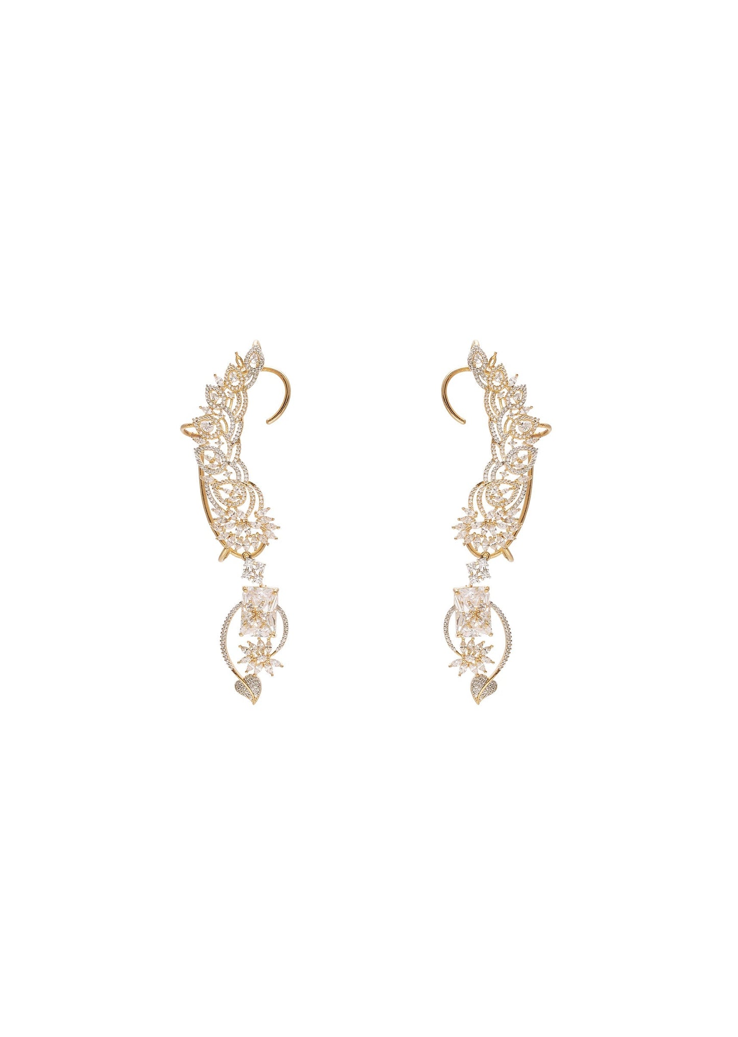 Gold Zirconia Ear Cuffs