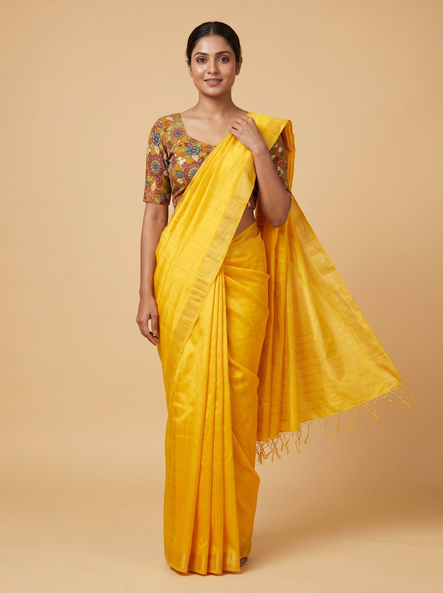 Golden Daylight Glow Saree