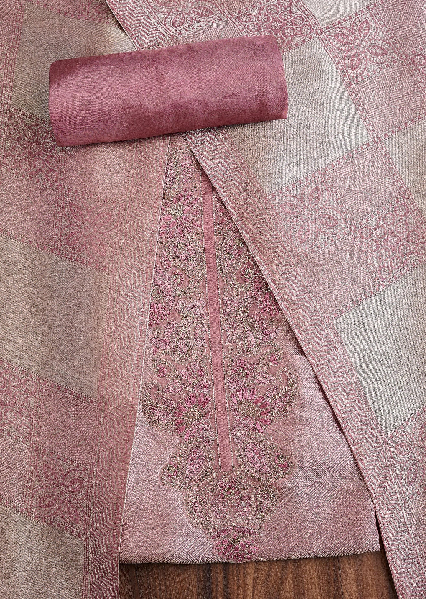 Graceful Pink Tissue Suit Set