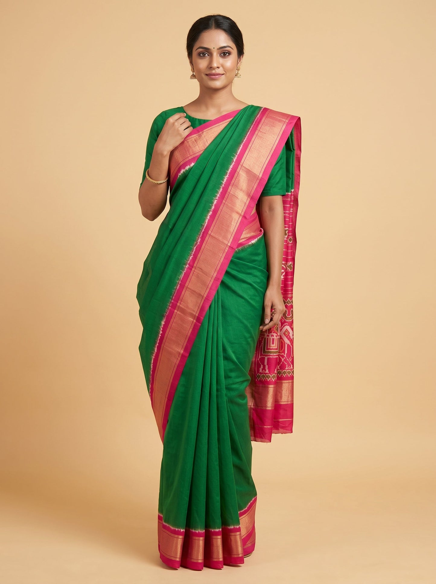 Green Earth Tone Handloom Saree