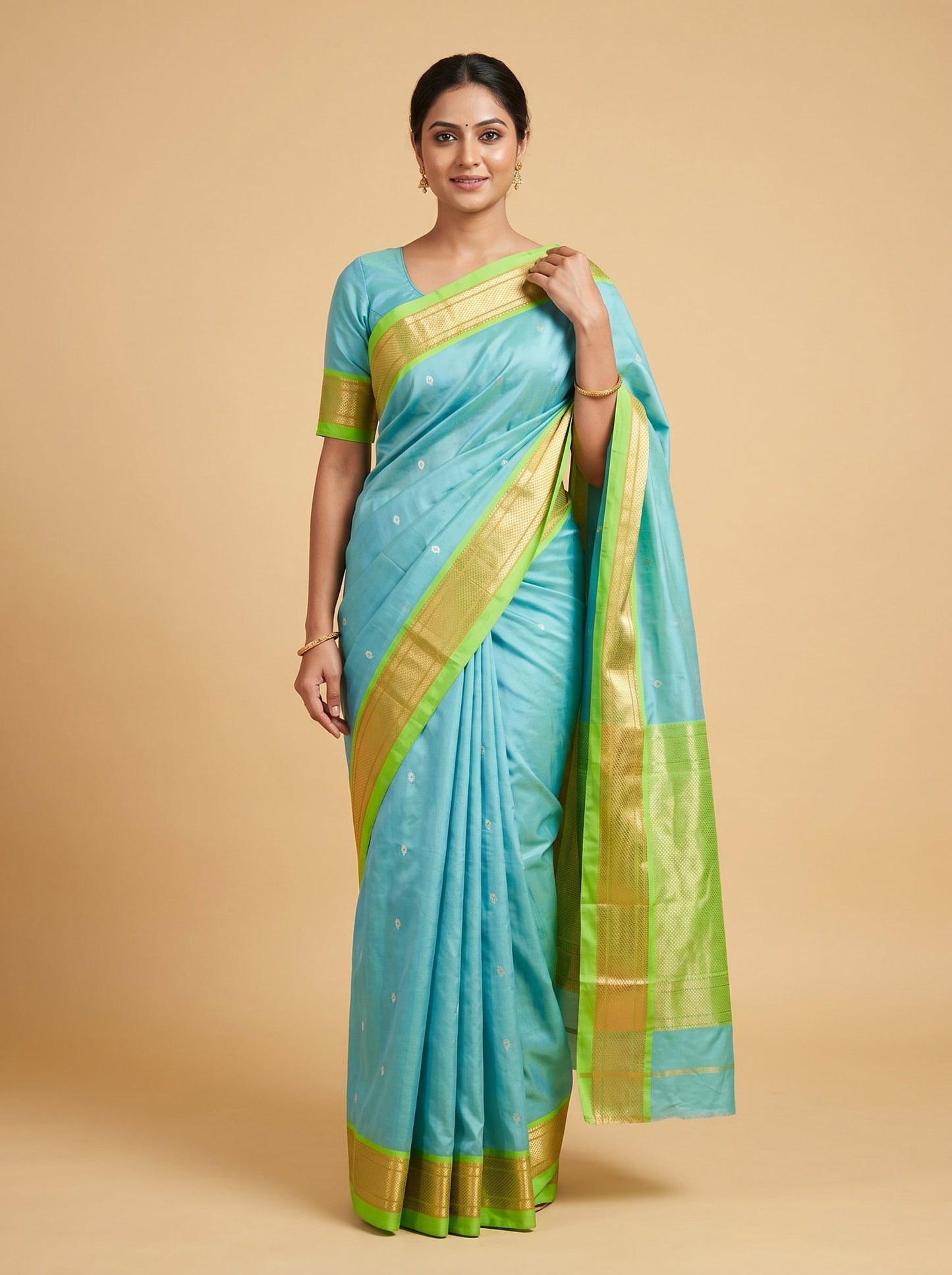 Green Forestloom Handloom Saree
