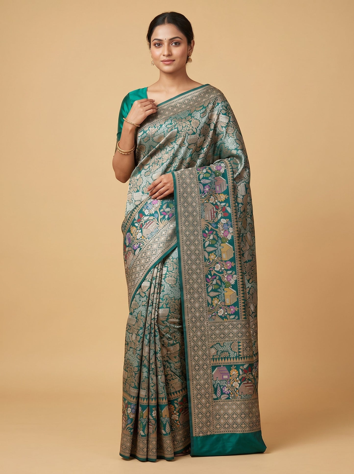 Green Rejuvenate Handloom Saree
