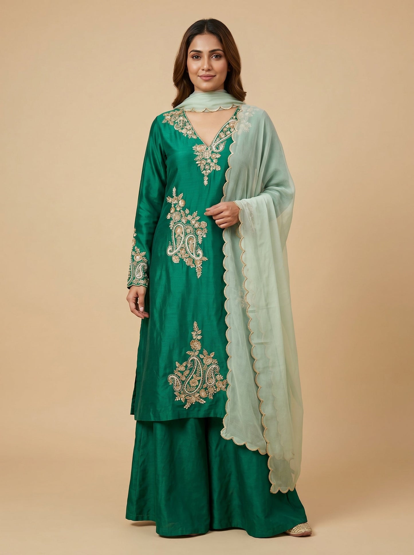 Green Grove Palazzo Set