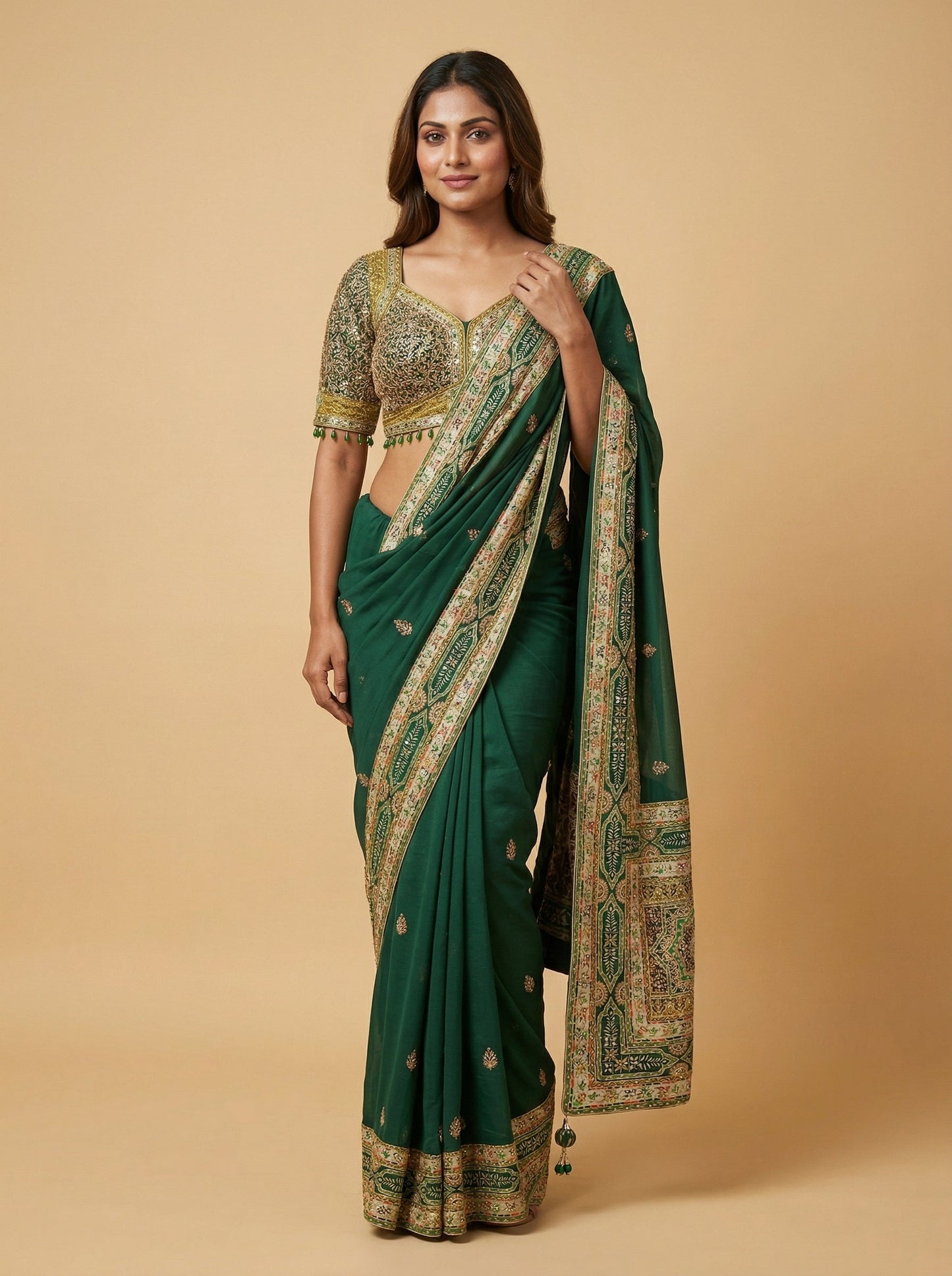 Green Handloom Saree