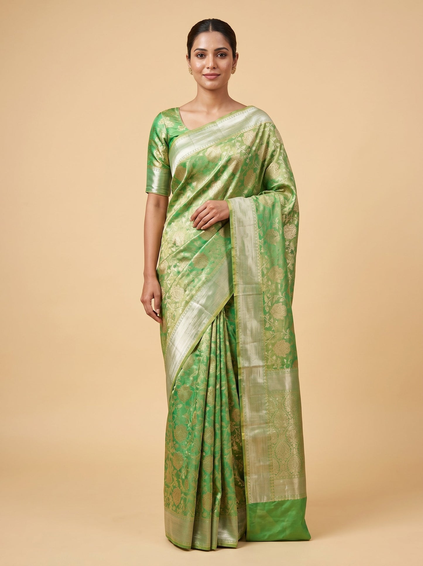 Green Handloom Saree with Legacy Pattern