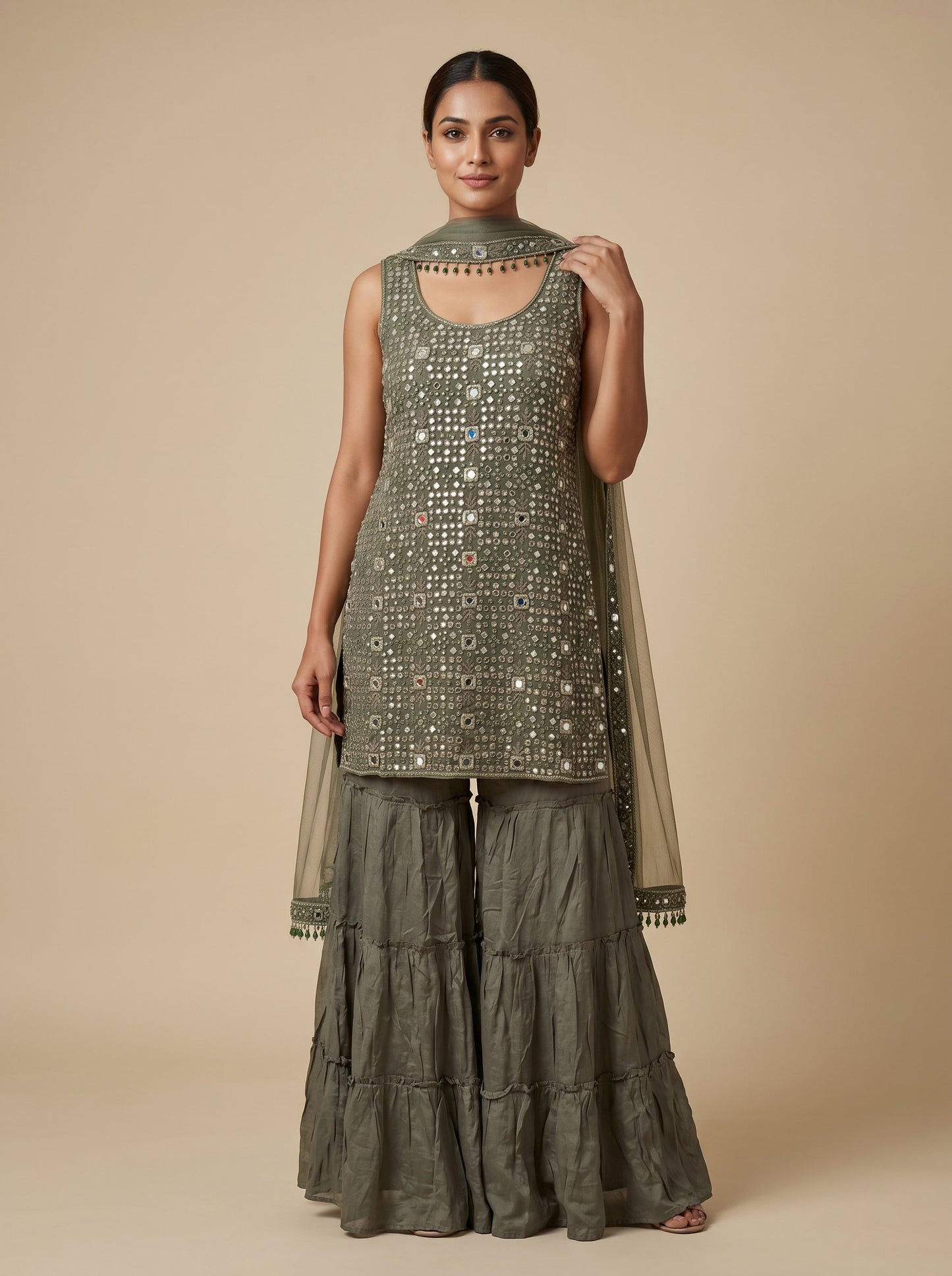 Green Haven Sharara Set