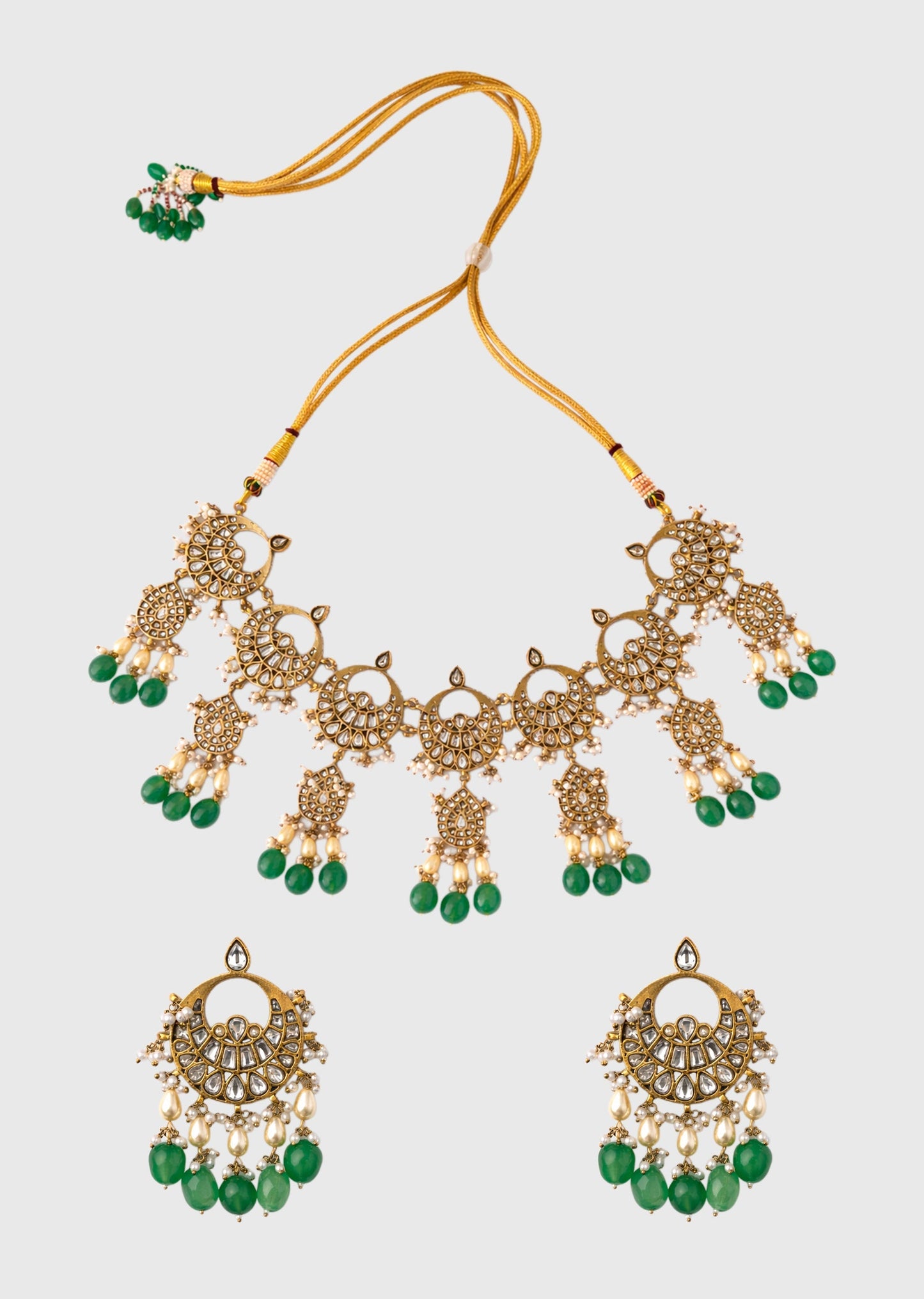 Green Regal Glow Necklace Set