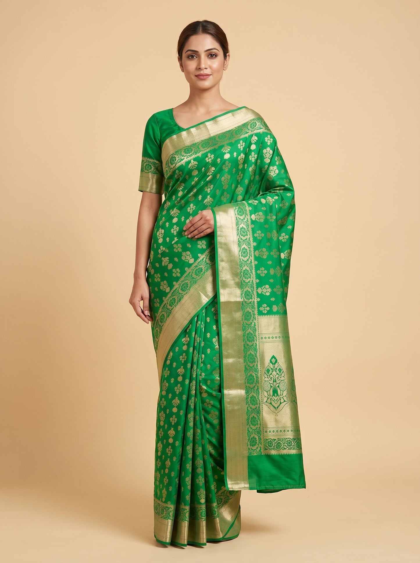 Green Silk Radiance Saree