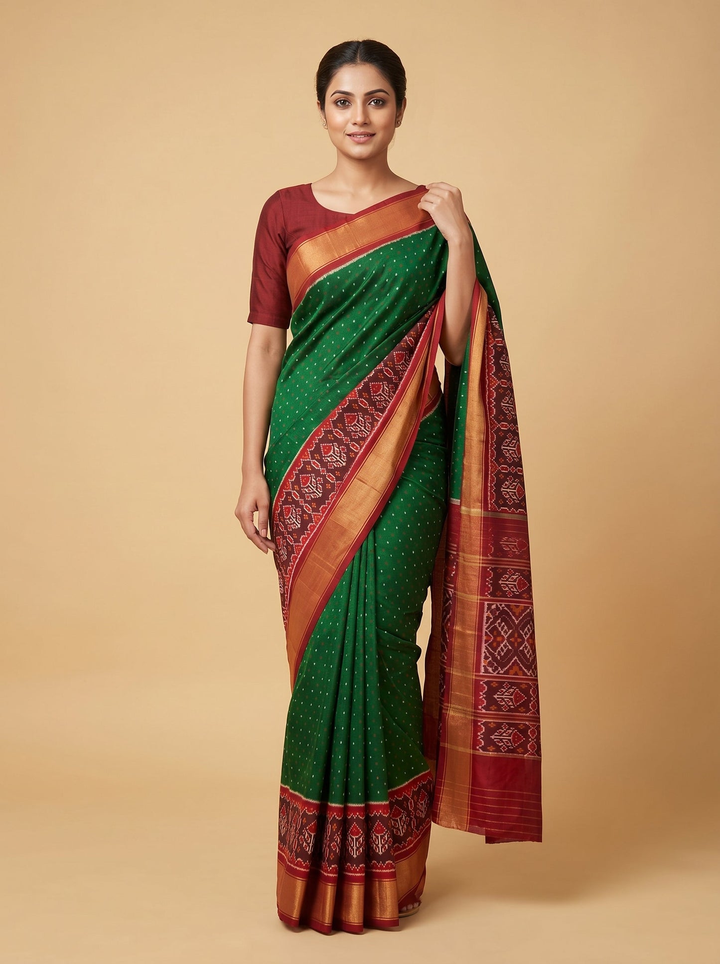 Green Soft Tone Handloom Saree