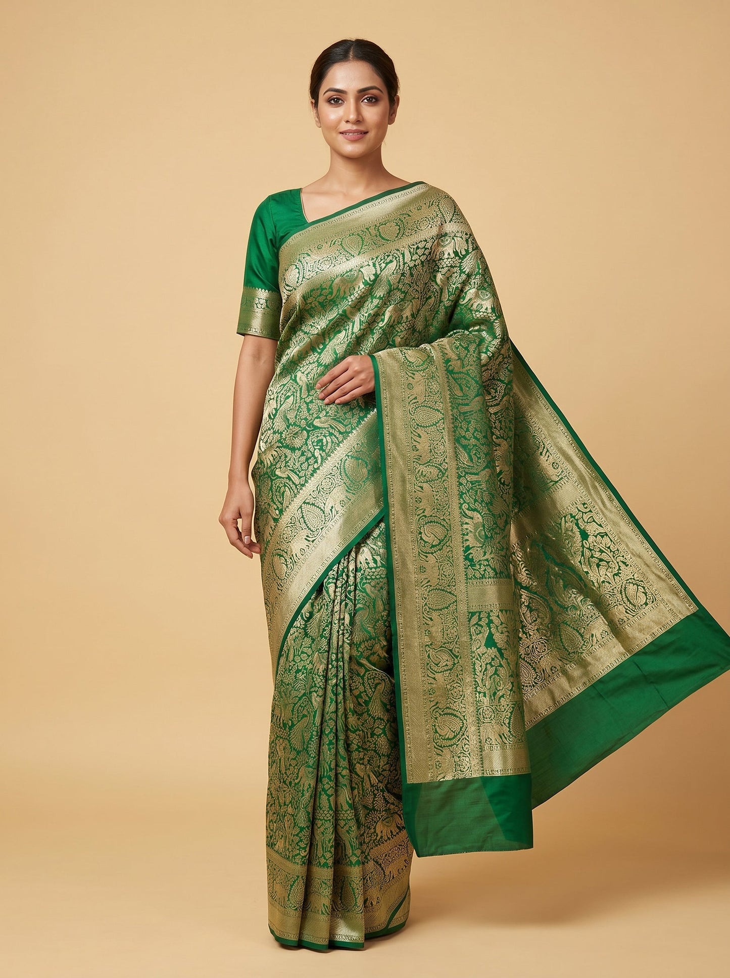 Green Timeless Drape Handloom Saree