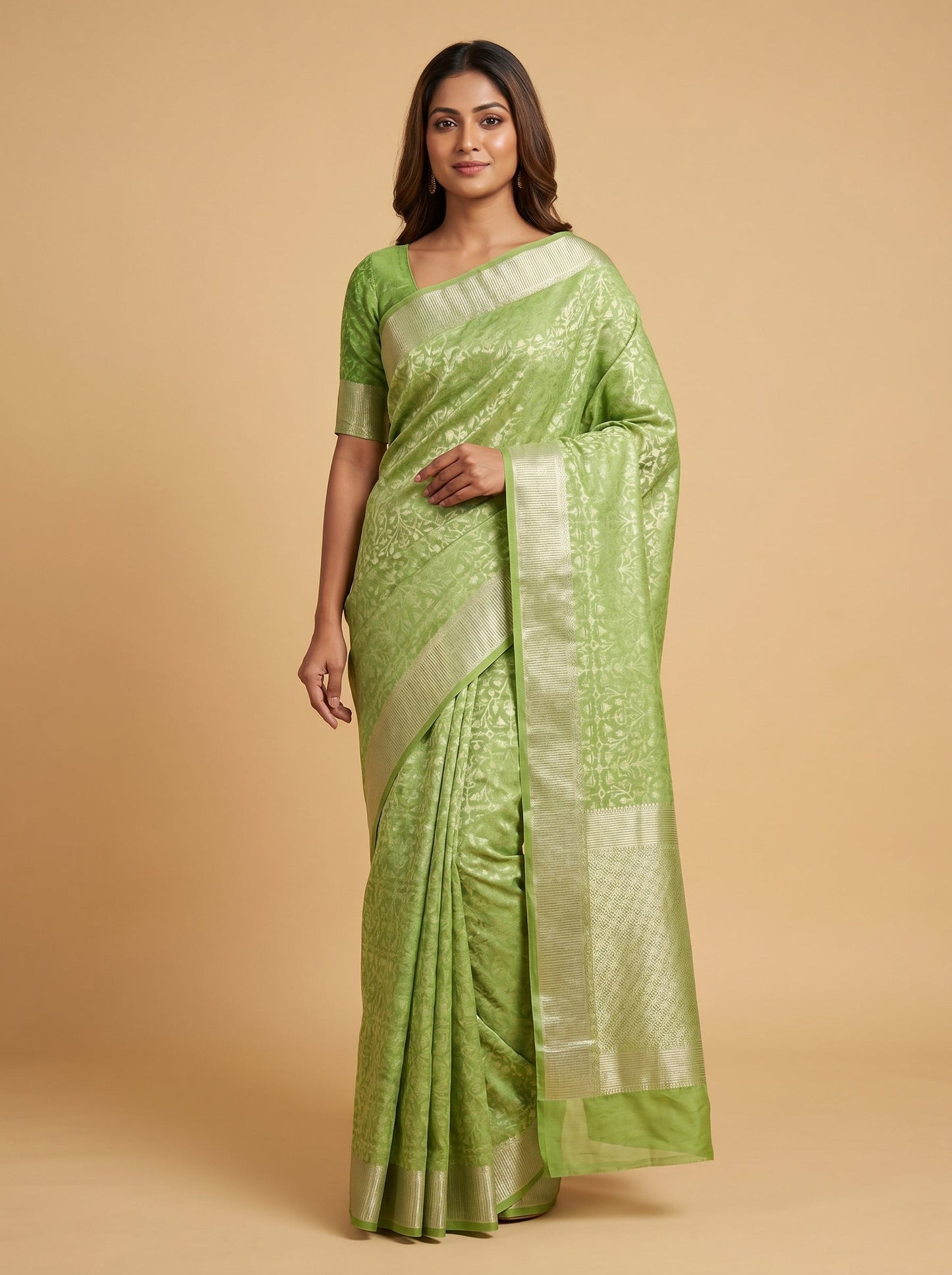 Green Vibrant Loom Handloom Saree