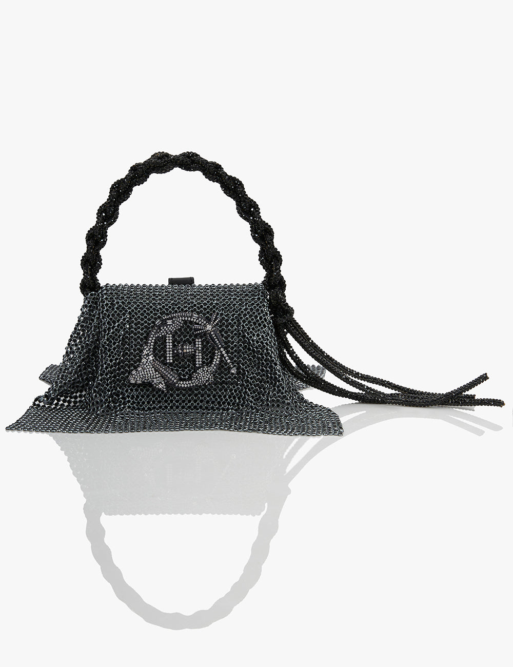 Storm Grey Crystal Furbie Handbag