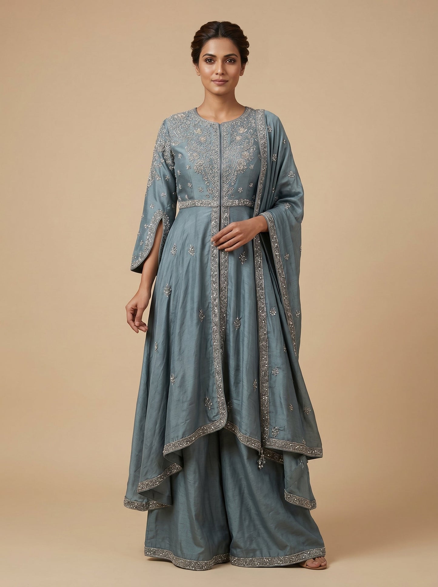 Grey Mist Kurti Pant Set
