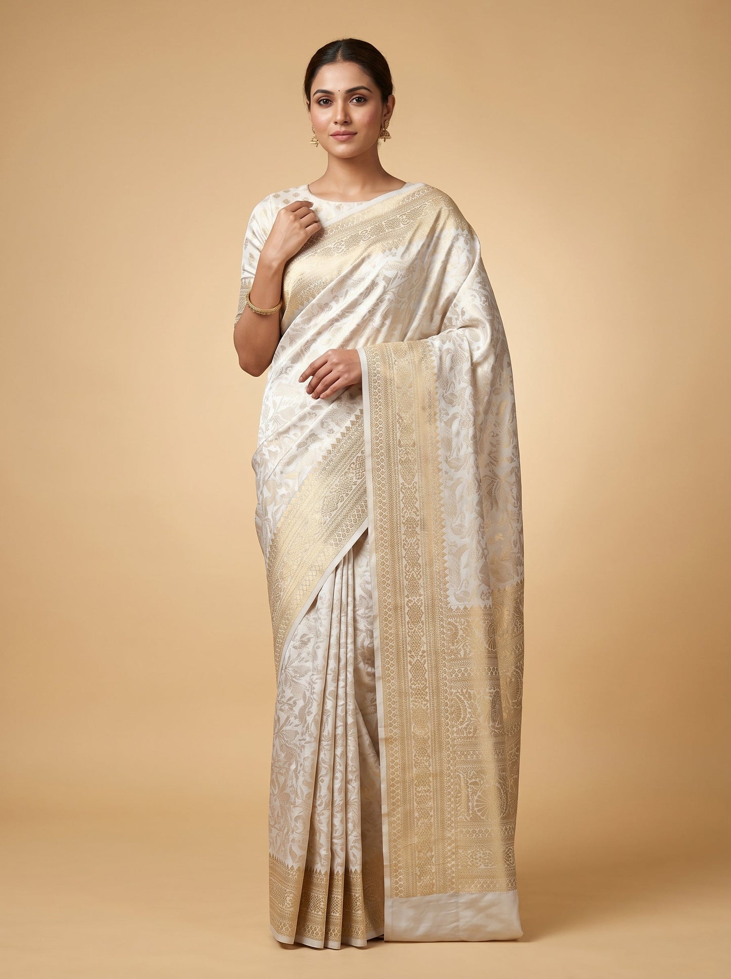 Grey Steel Mist Handloom Saree