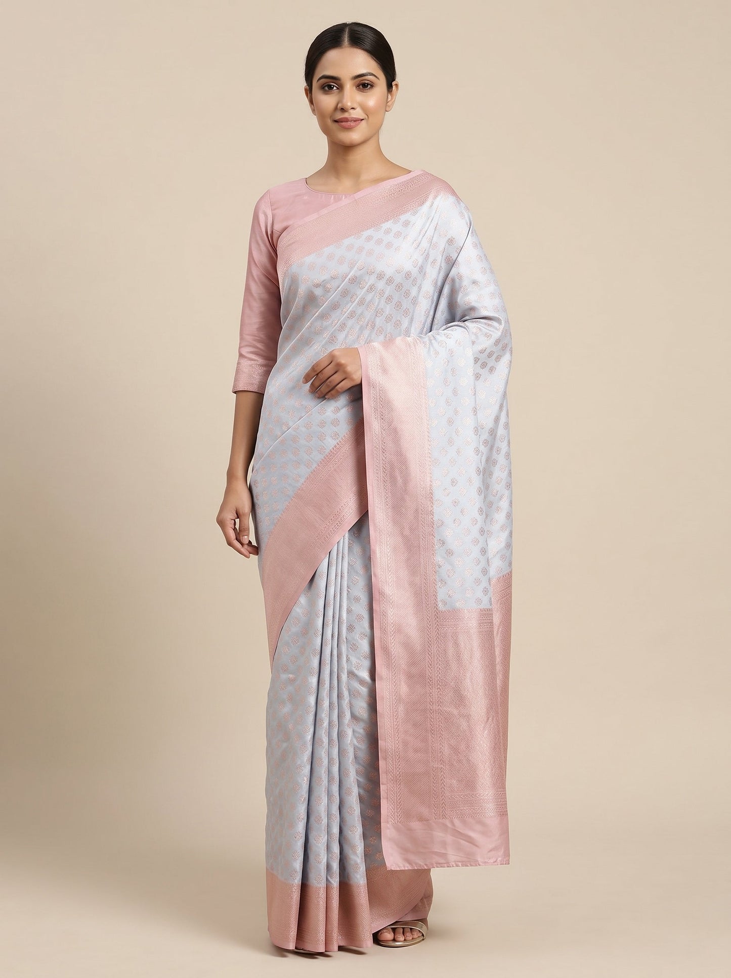 Grey Subdued Handloom Saree