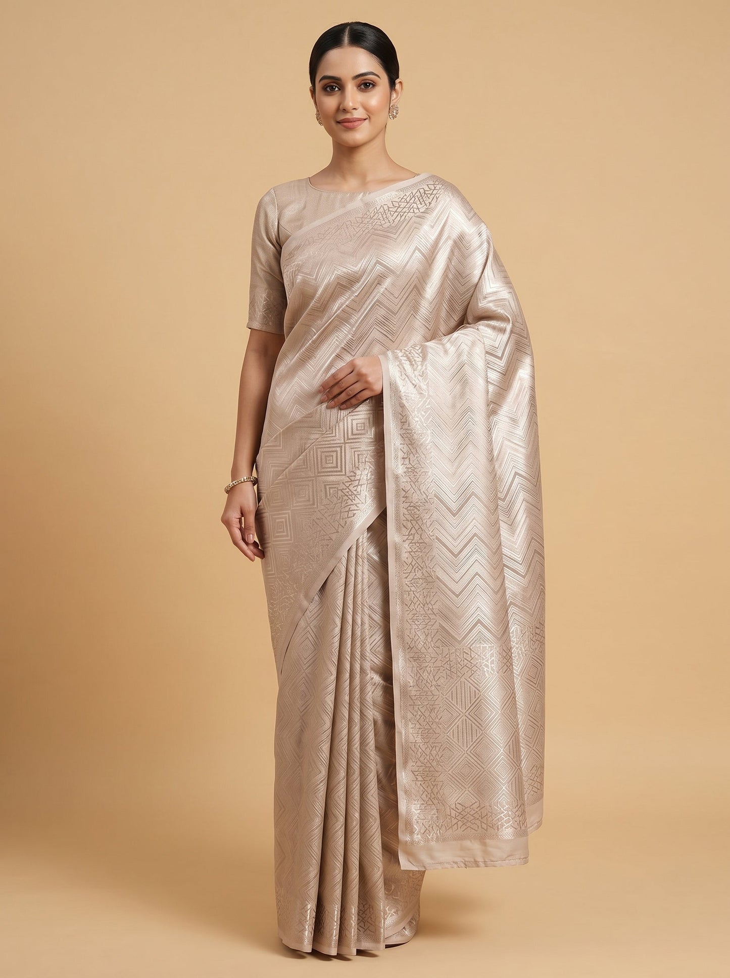 Grey Subtle Balance Handloom Saree