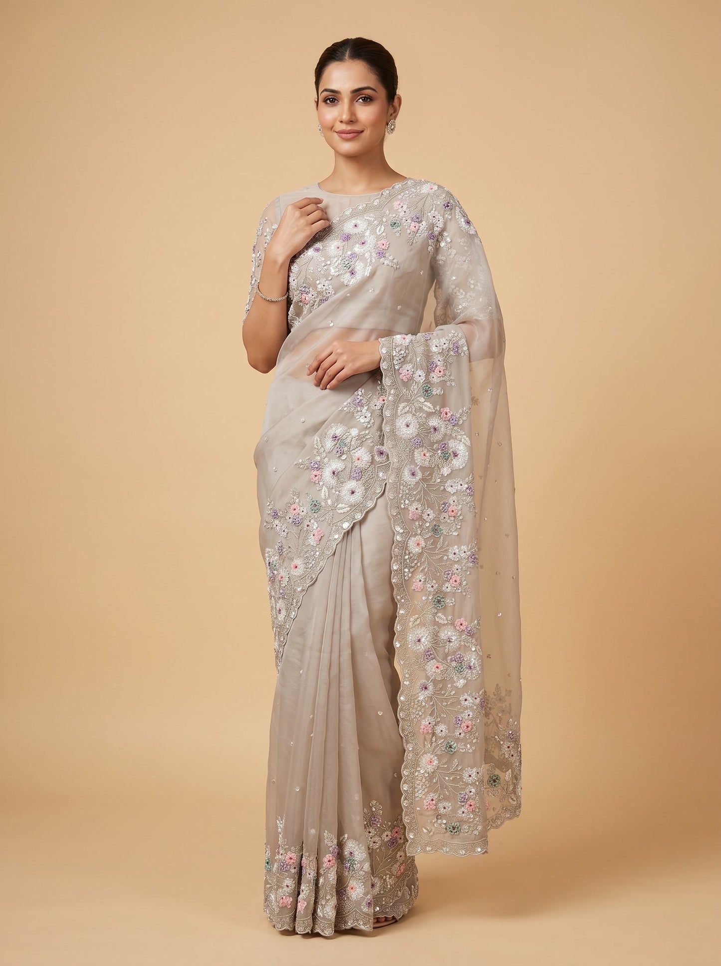 Grey Urban Flow Handloom Saree
