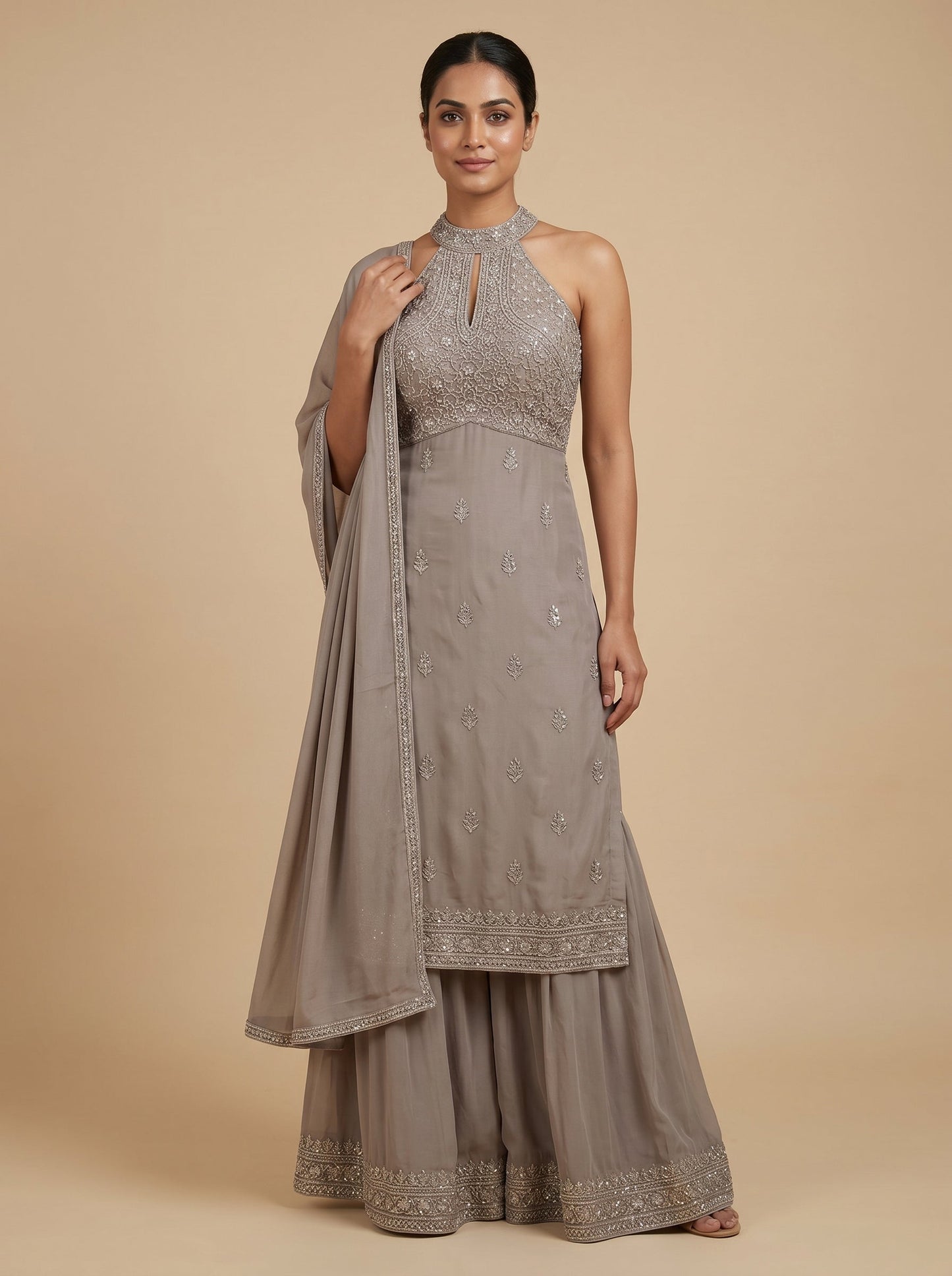 Grey Urban Indo Western Set