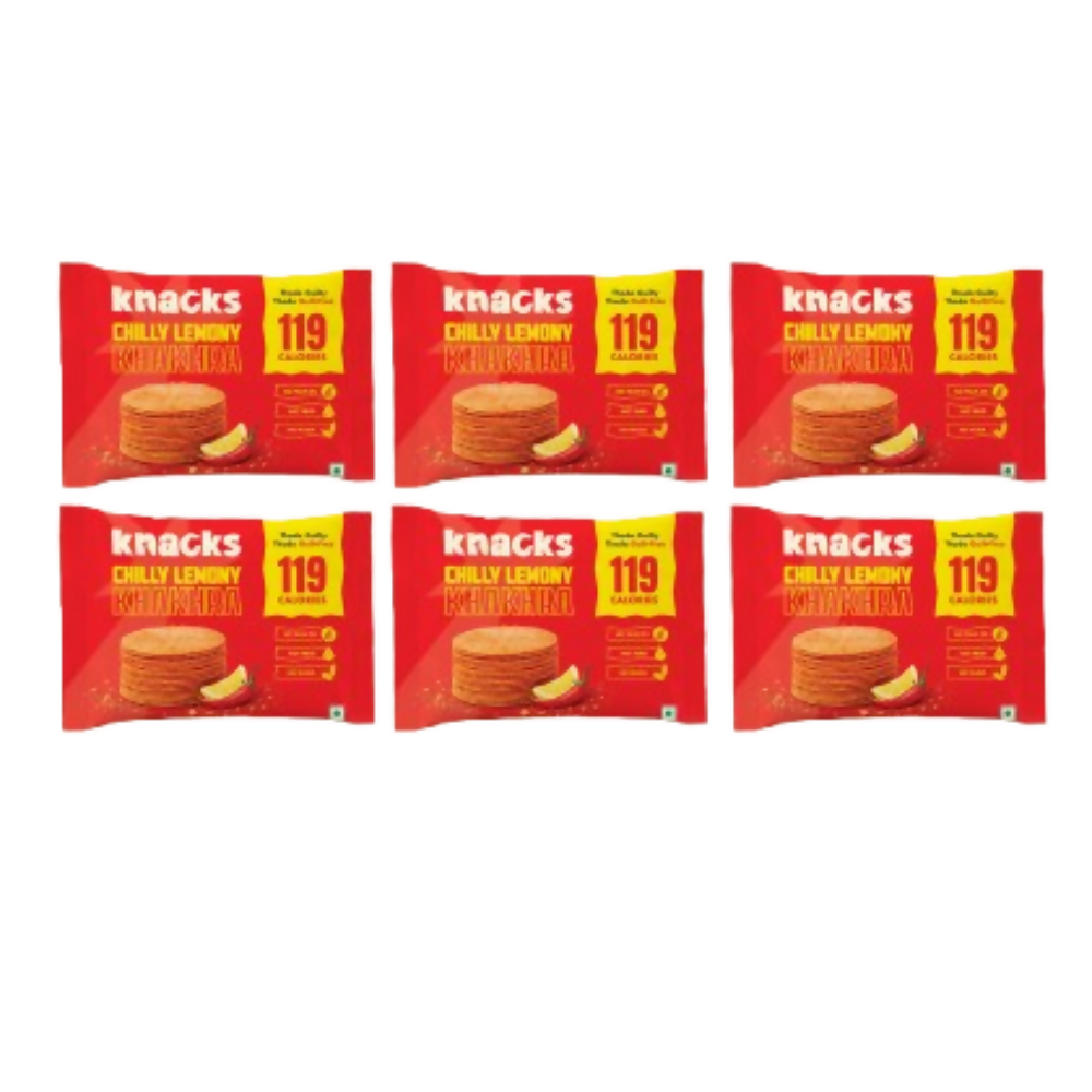 Knacks Coin Khakhra Crisps - Chilly Lemony Flavour