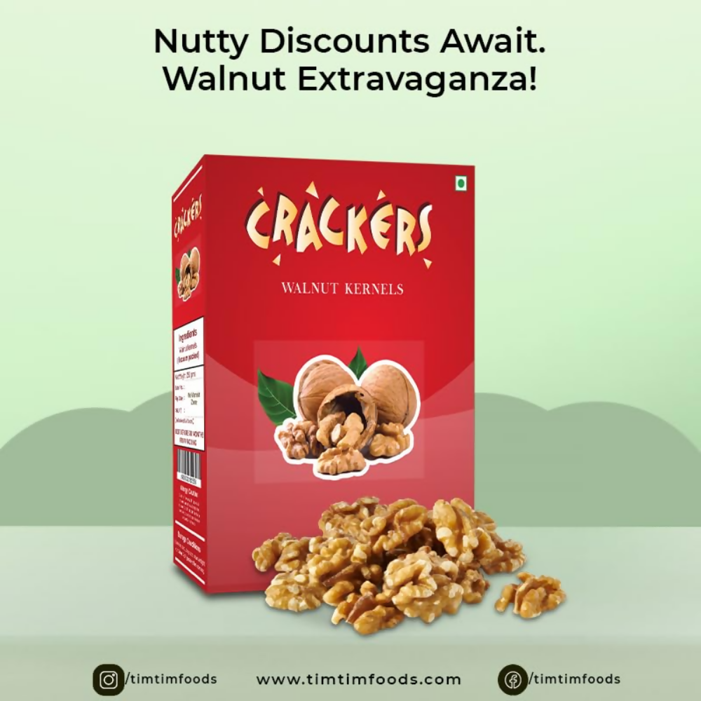 Go Crackers Kashmiri Brown Halves Dried Walnuts Kernels Without Shell