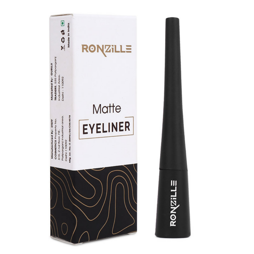 Ronzille Smudgeproof And Waterproof Liquid Matte Eyeliner - Black