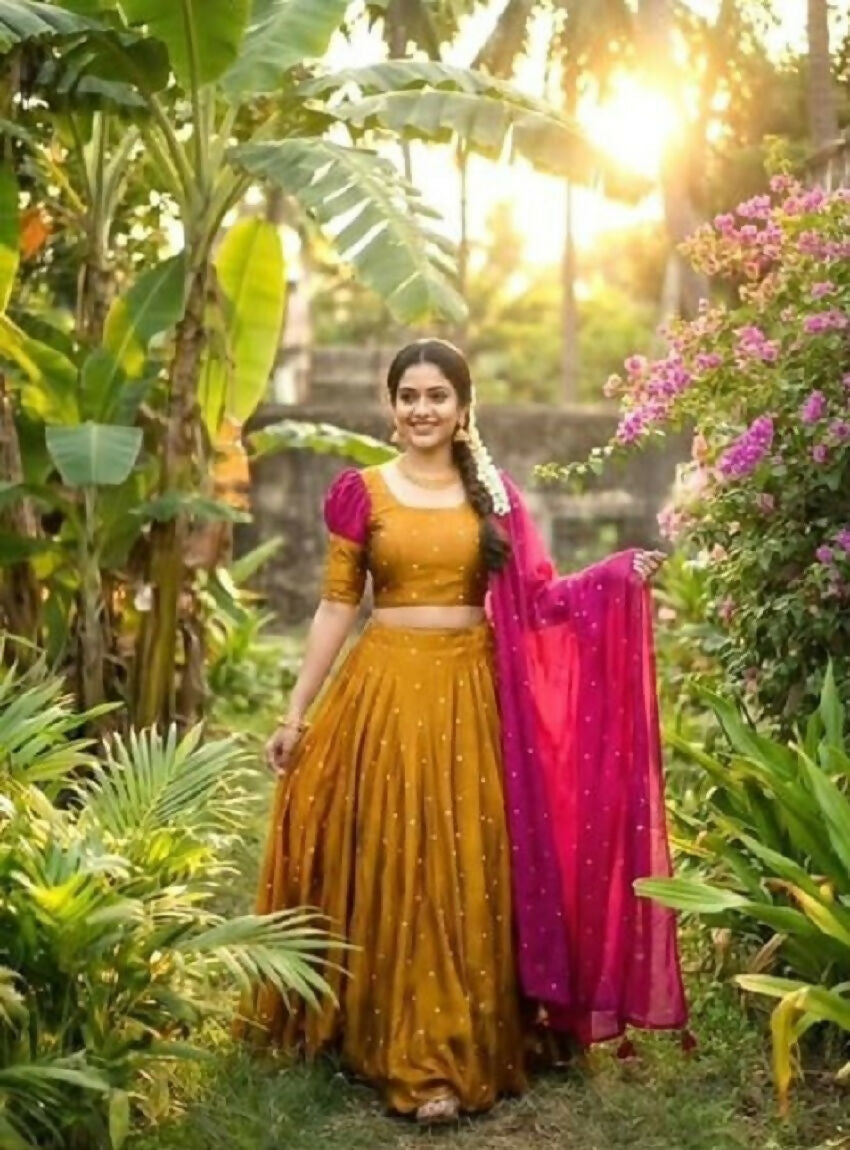 Teeya Creation Womens New Trendy Festive Season Designer Lehenga Choli Set - Pink