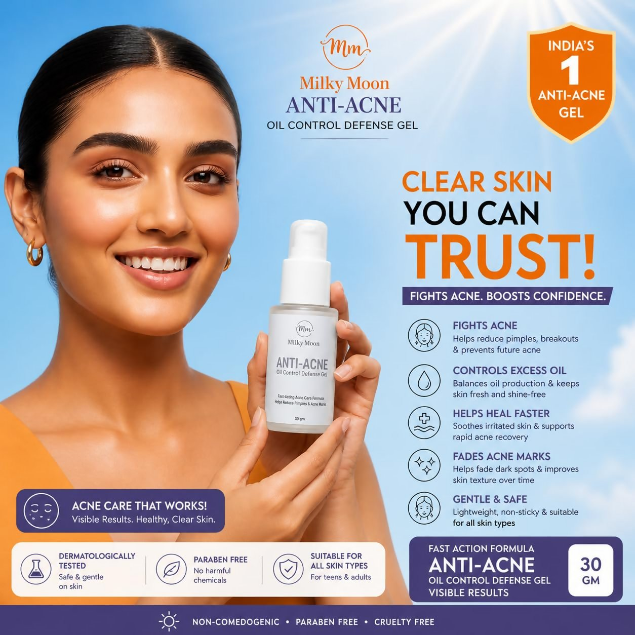Milky Moon Rapid Relief Anti-Acne Gel