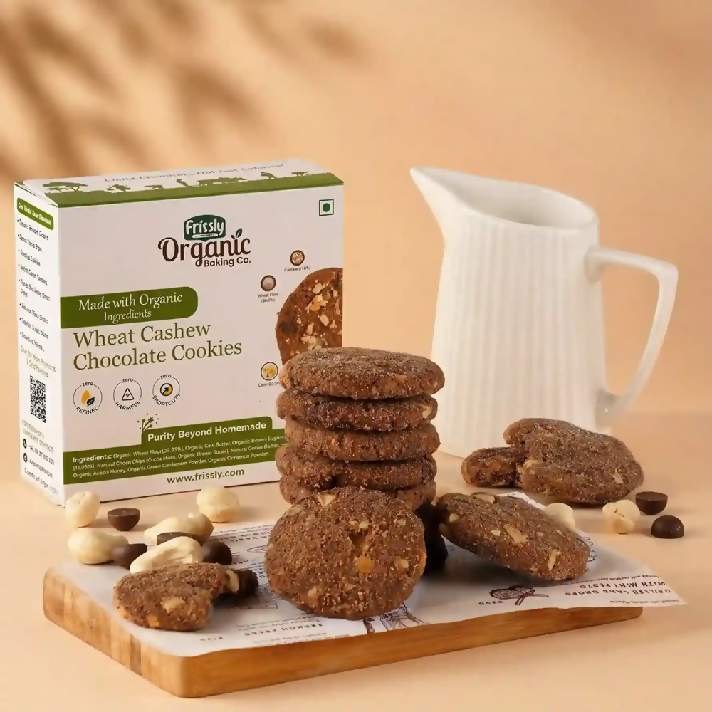 Frissly Organics Wheat Cashew Chocolate Cookies
