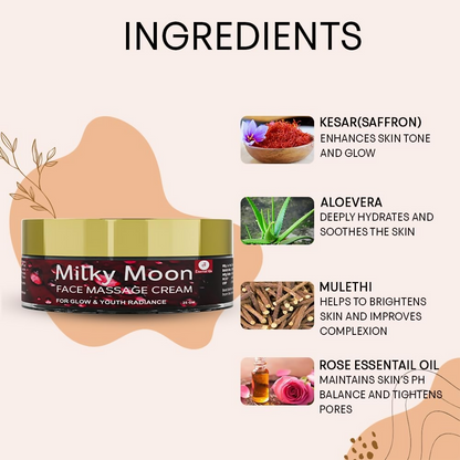 Milky Moon Face Massage Cream for Radiant Glow