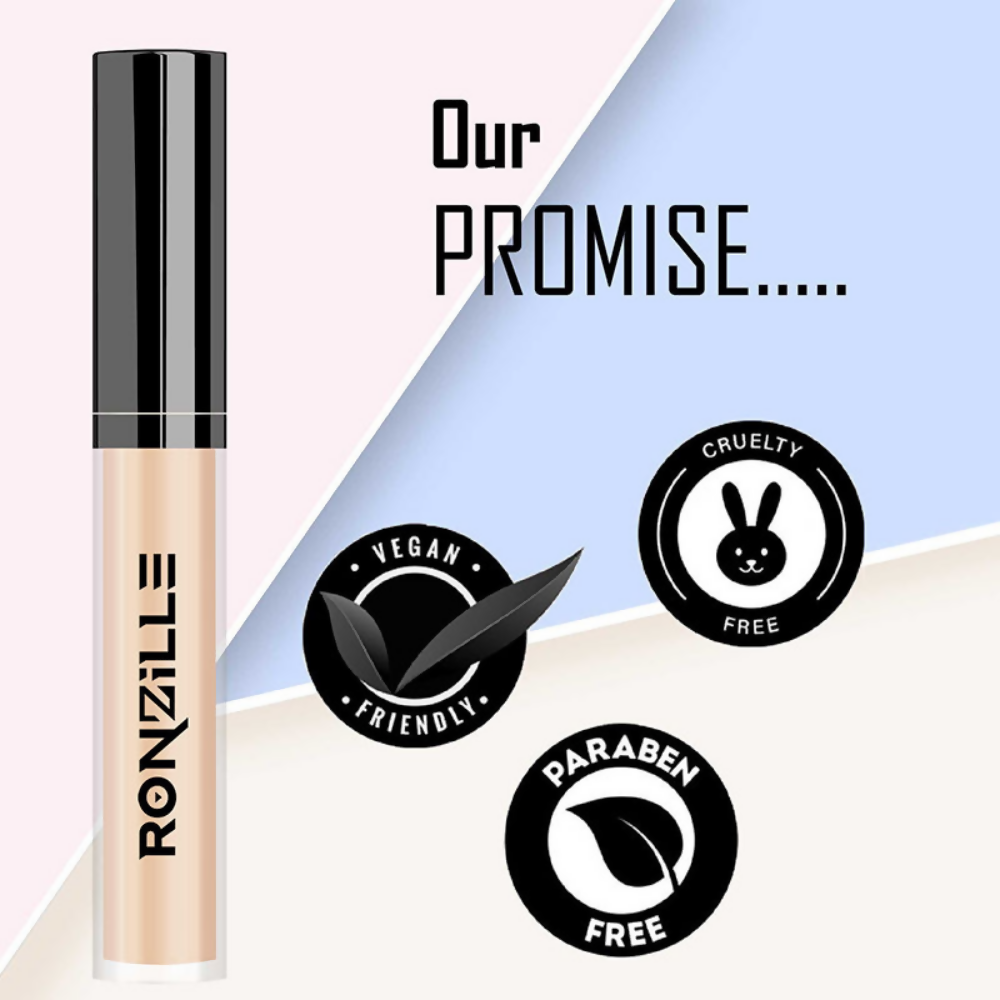Ronzille Hd Finish Full Coverage Liquid Concealer - Medium Beige 02