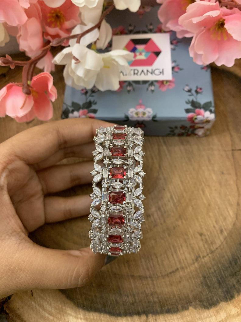 Harjot Thick Bangle - Red