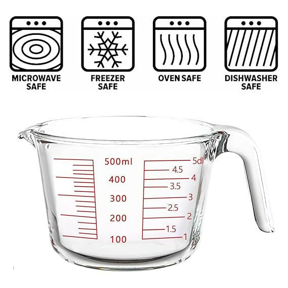 Not Available Glass Measuring Jug with Lid