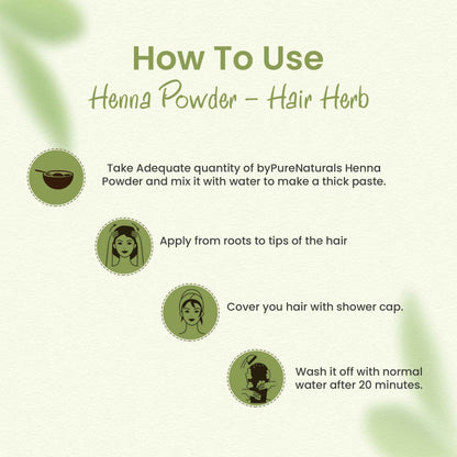 byPureNaturals Organic Henna Powder