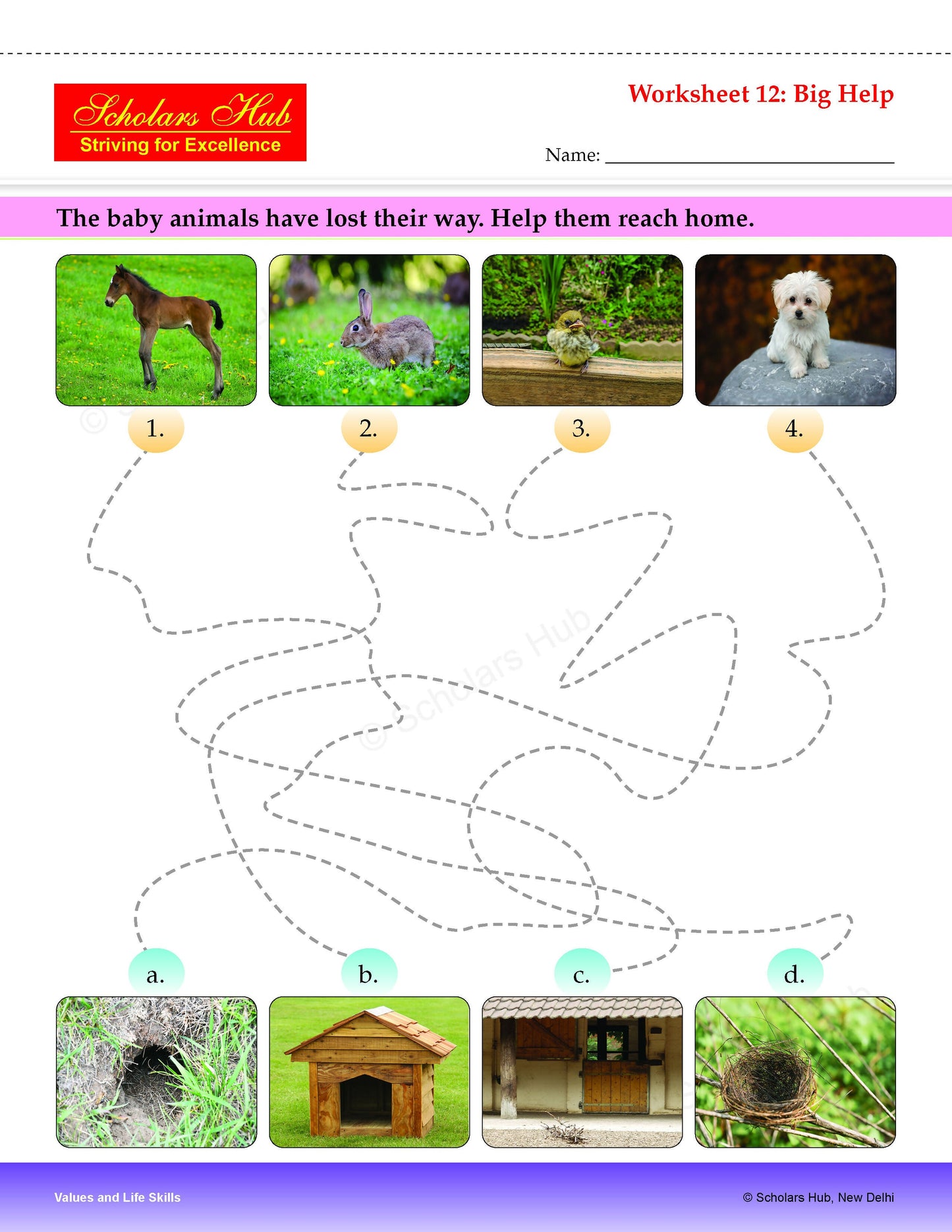 Step By Step Skills-Values And Life Skills Colorful Tearable Worksheets