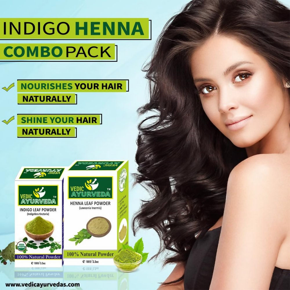 VedicAyurveda Indigo Powder and Henna Powder