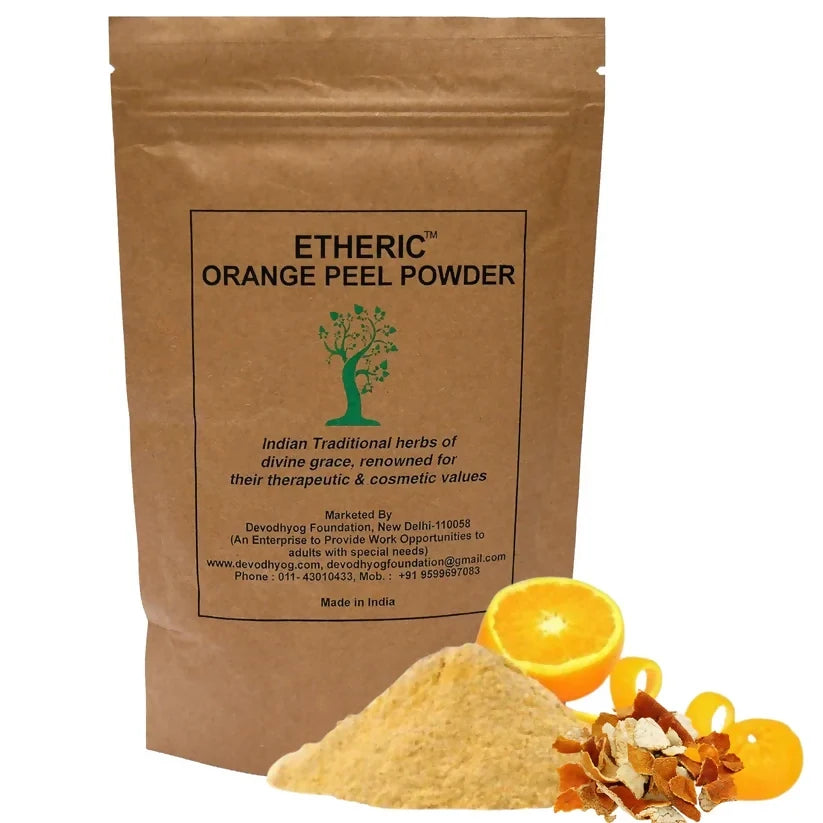 Etheric Orange Peel Powder  Natural Skin Brightening & Acne Care Face Pack