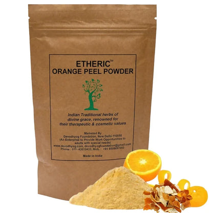 Etheric Orange Peel Powder  Natural Skin Brightening & Acne Care Face Pack