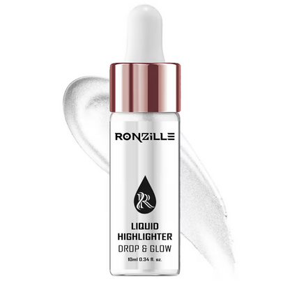Ronzille Smooth Shine Liquid Illuminator Face Highlighter 3D Glow - Silver