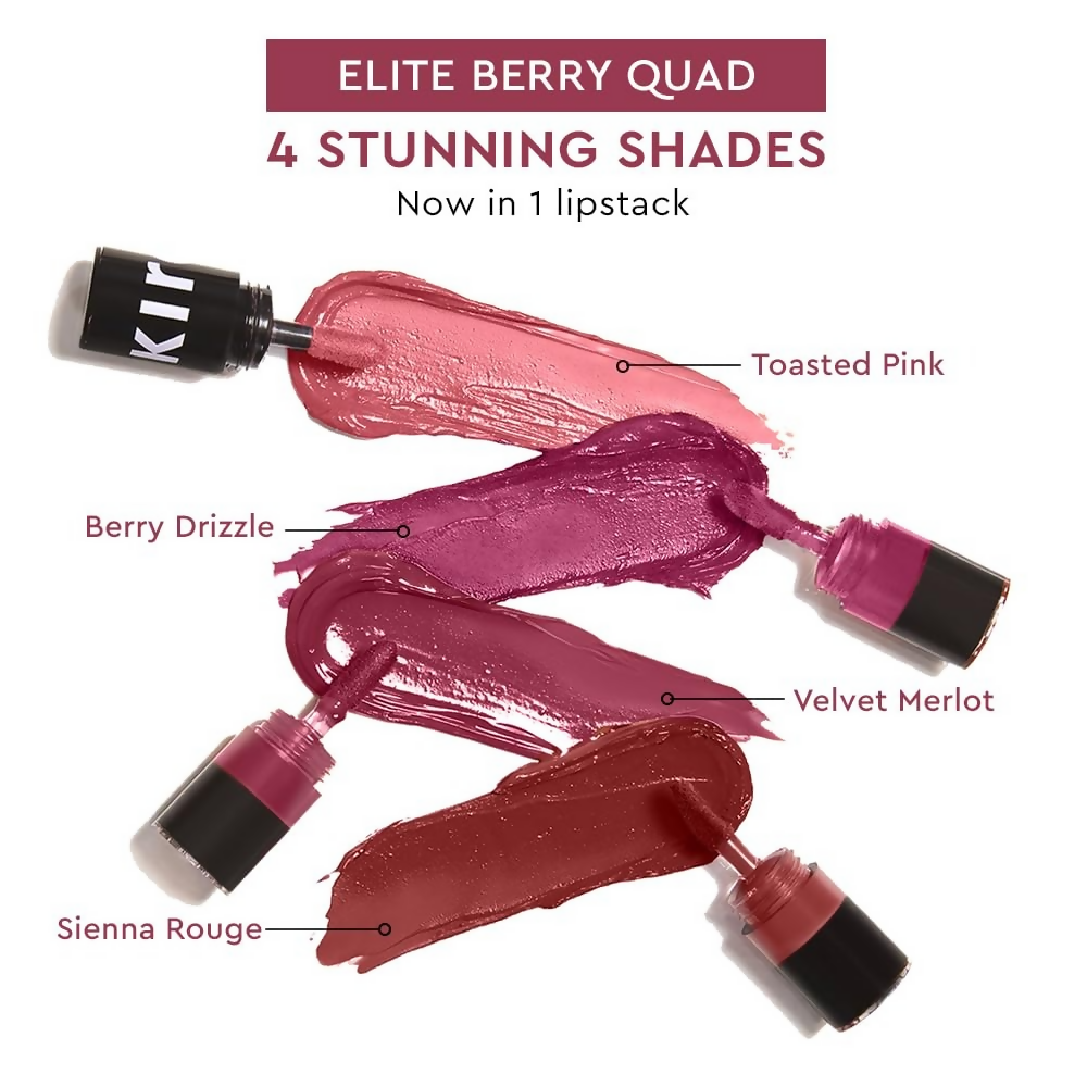 Kiro Four Play Non-Stop Airy Matte Liquid Lip Stack  Elite Berry Quad