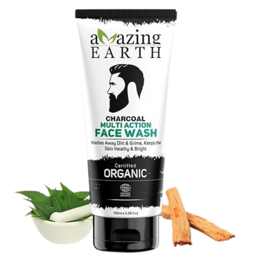 Amazing Earth Certified Organic Activated Charcoal Face Wash