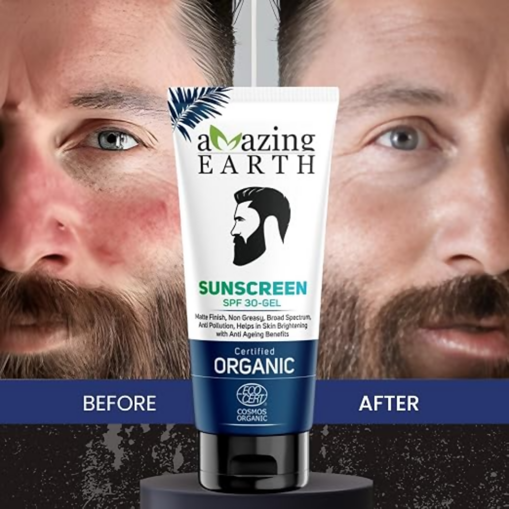 Amazing Earth Sunscreen for Men - SPF 30 Gel Cream
