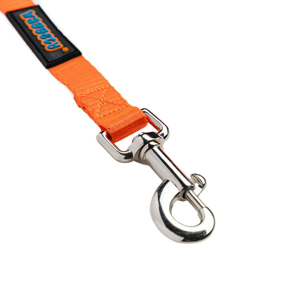 Waggety Dog Leash - Durable Orange Polyester, Length - 5Ft, Comfortable Grip, Stylish Pet Leash for Dogs