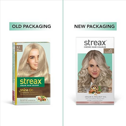 Streax Professional Permanent Hair Colour - 9.1 Rich Platinum