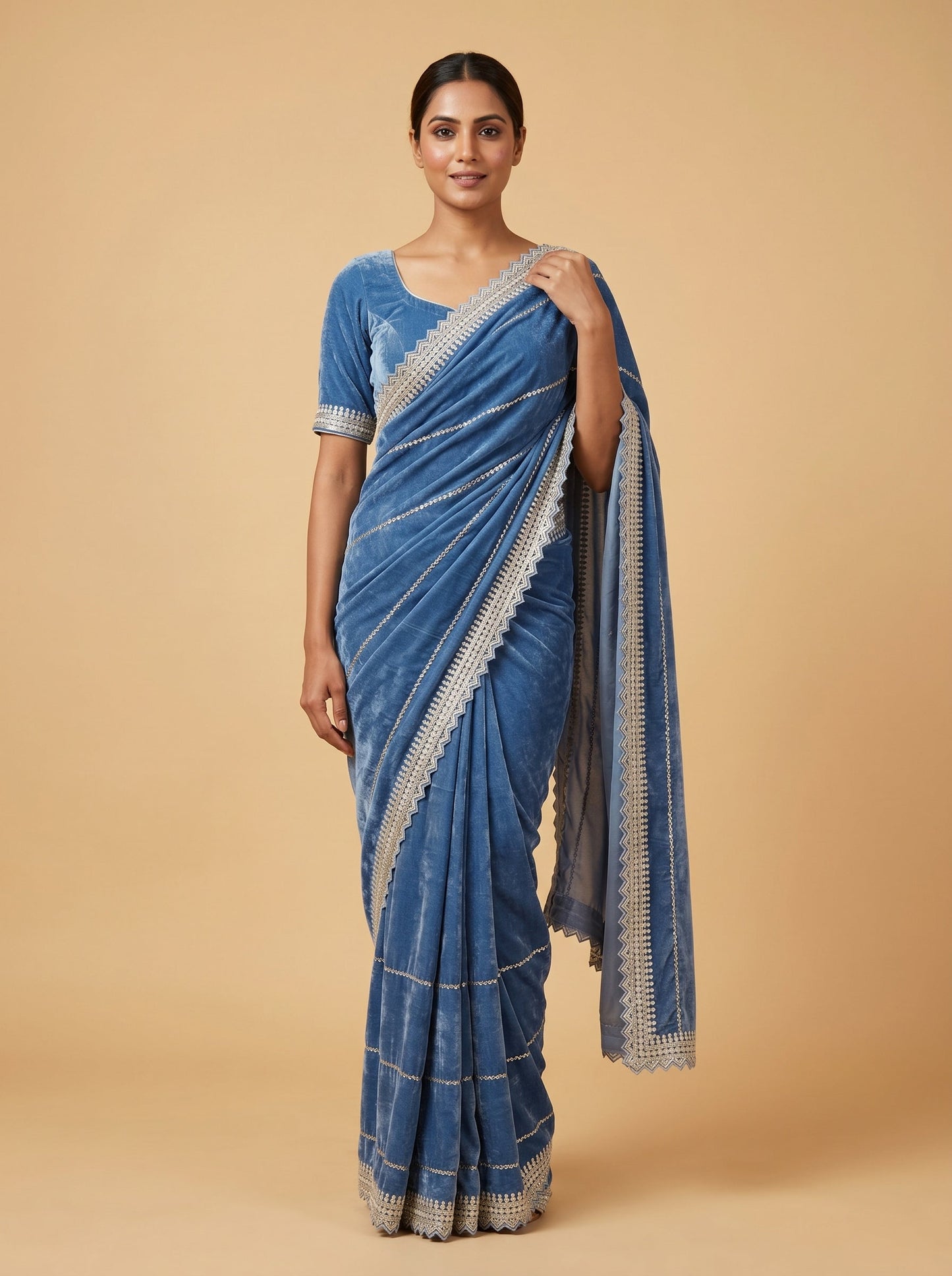 Ice Blue Radiance Saree